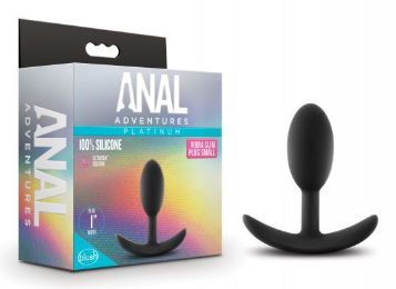 Blush Anal Adventures Platinum Silicone Vibra Slim Plug, Size: Small