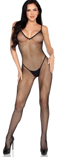 Crotchless Fishnet Lingerie Jumpsuit
