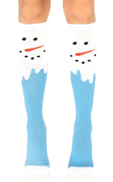 Snow Man Knee-High Socks