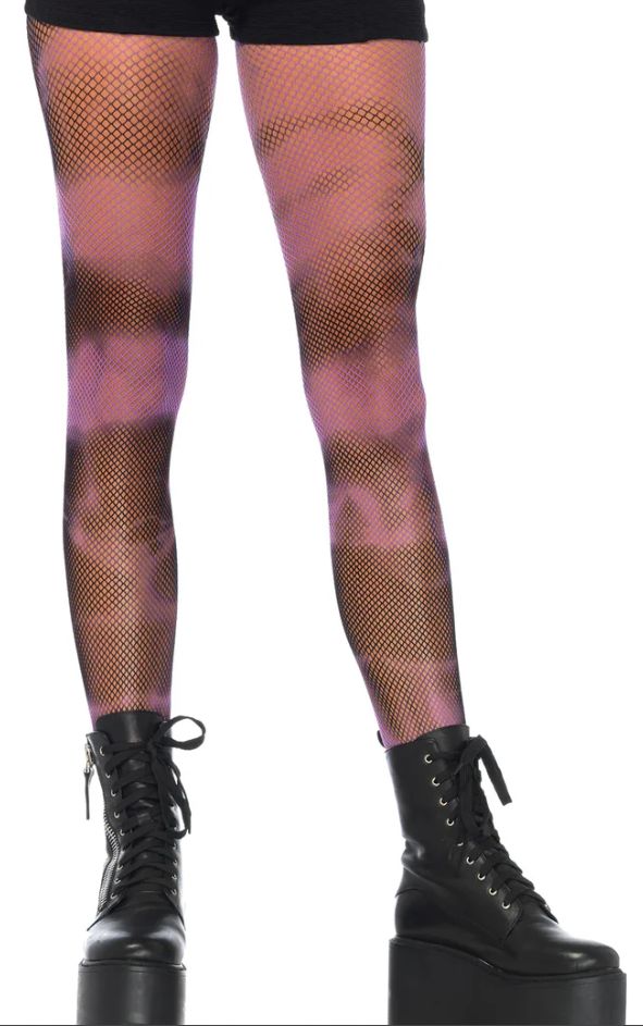 Fishnet Tie Dye Pantyhose