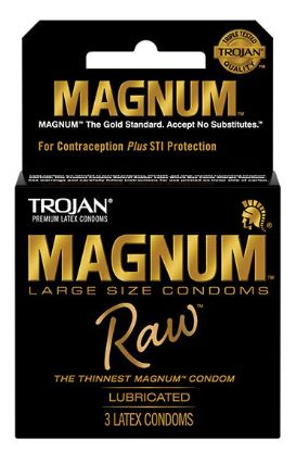 Trojan Magnum Raw Condoms, Size: 3pk