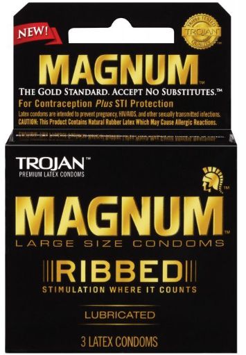Trojan Magnum Ribbed, Size: 3 Pack