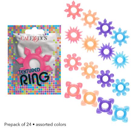 Foil Pack Textured Ring, Color: Assorted, Variation1: COCK