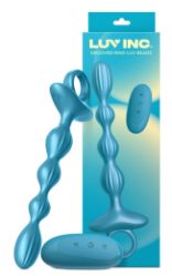 GR41: Grooved Ring Luv Beads, Color: Blue