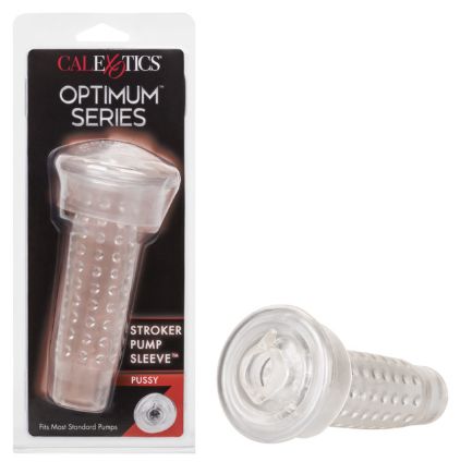 Optimum Series® Stroker Pump Sleeve™ Pussy, Color: Clear, Variation1: Pump-Sleeve