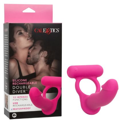 Silicone Rechargeable Double Diver™, Color: Pink