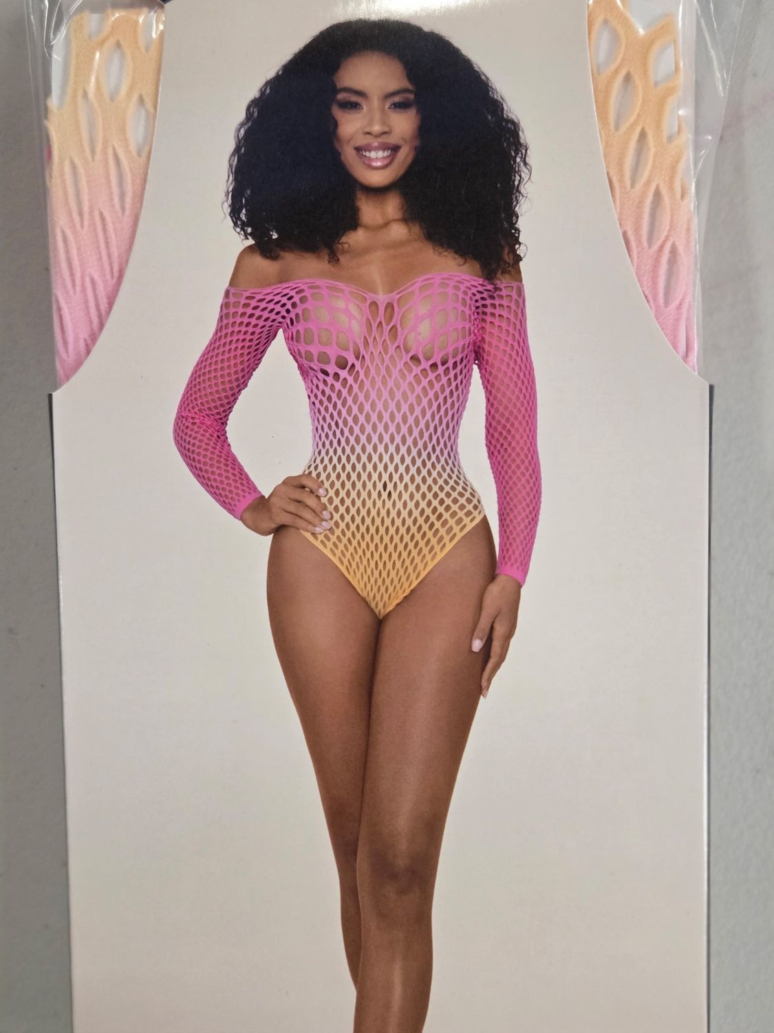 Staple Off-Shoulder Bodysuit, Color: Tropical Peach