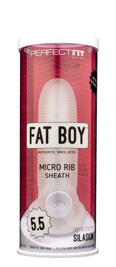 Fat Boy Micro Ribbed Sheath 5.5" Clear