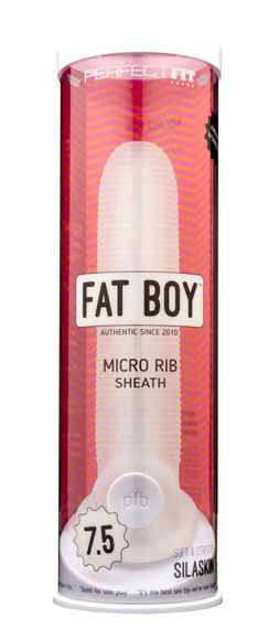 Fat Boy Micro Ribbed Sheath 7.5" Clear