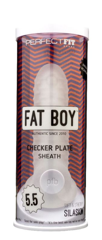 Fat Boy Checker Plate Sheath 5.5" Clear