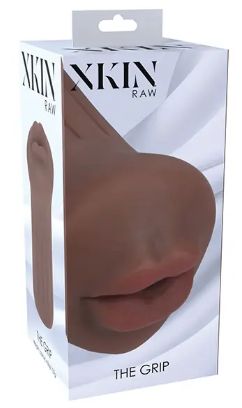 Shots Xkin RAW The Grip Small Masturbator - Brown
