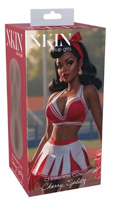 Shots Xkin Pinup Cherry Splitz Large Masturbator - Brown