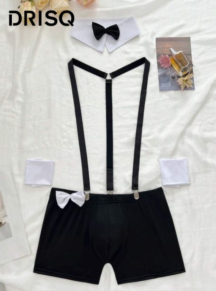 Men's Plain Simple Bow Decor Costume
