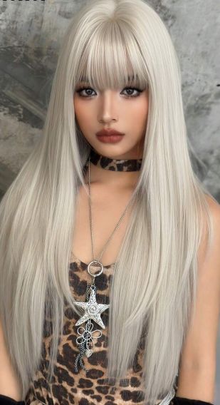 28 Inch Silver Extra Long Layered Hair Wig