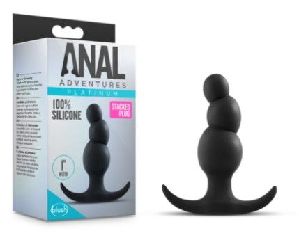 Anal Adventures Platinum - Stacked Plug - Black