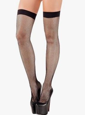Womens Back Seam Fishnet Thigh High