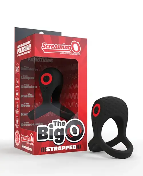 Screaming O Big O Pro Strapped Vibrating Ring - Black