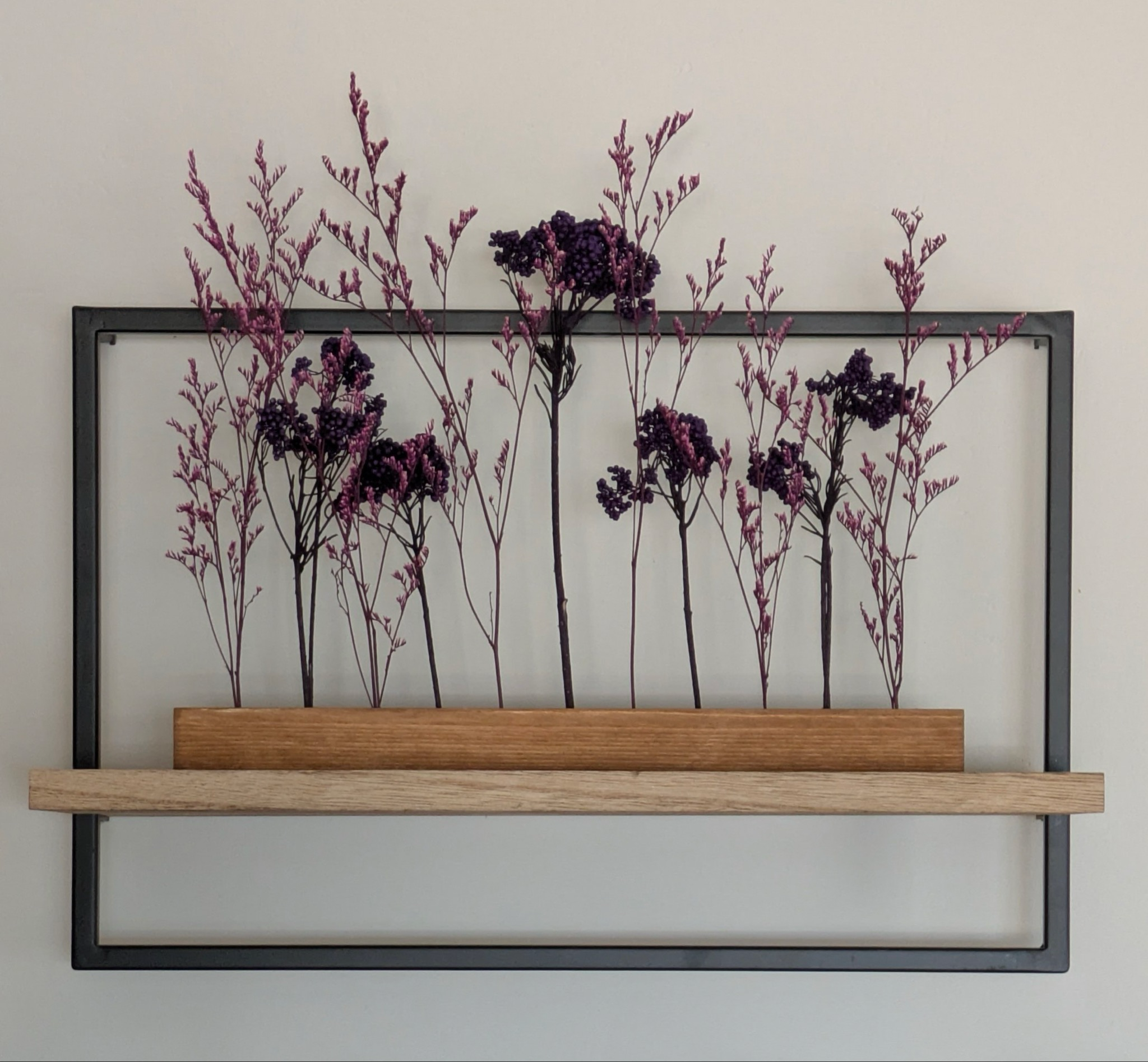 Purple Accent Wall Flower Bar