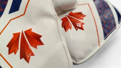 Red Leafs Players - Boys Wicket Keeping Gloves - Navy/White