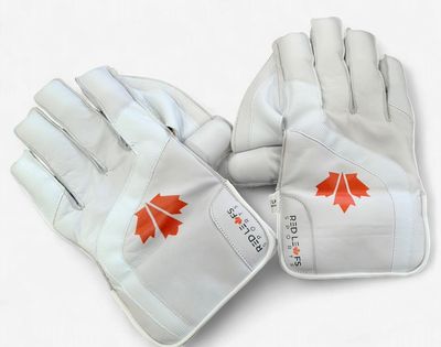 Red Leafs Signature Wicket Keeping Gloves - White