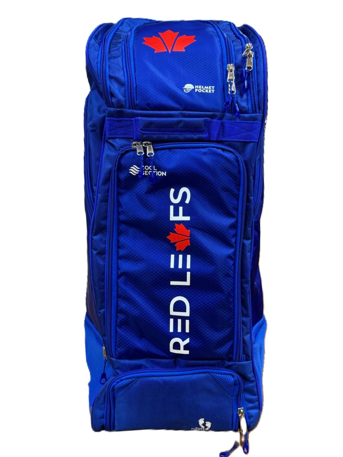 Red Leafs Player Edition Duffle Wheelie Cricket Kit Bag - Blue
