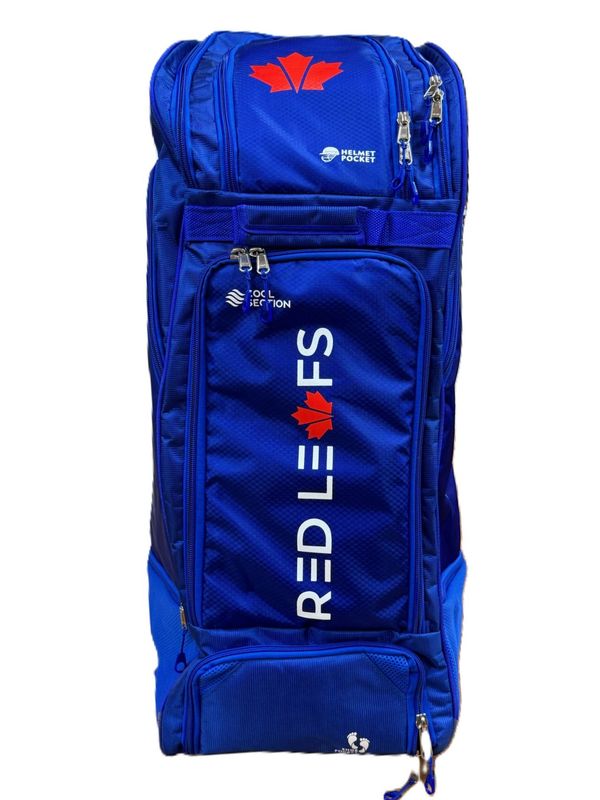 Red Leafs Player Edition Duffle Wheelie Cricket Kit Bag - Blue