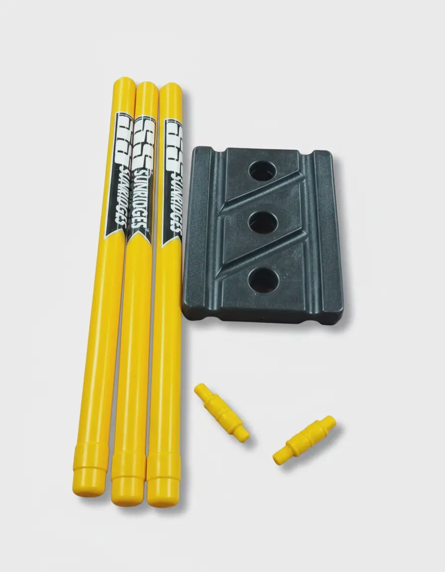 SS Plastic Cricket Stumps with Plastic Base