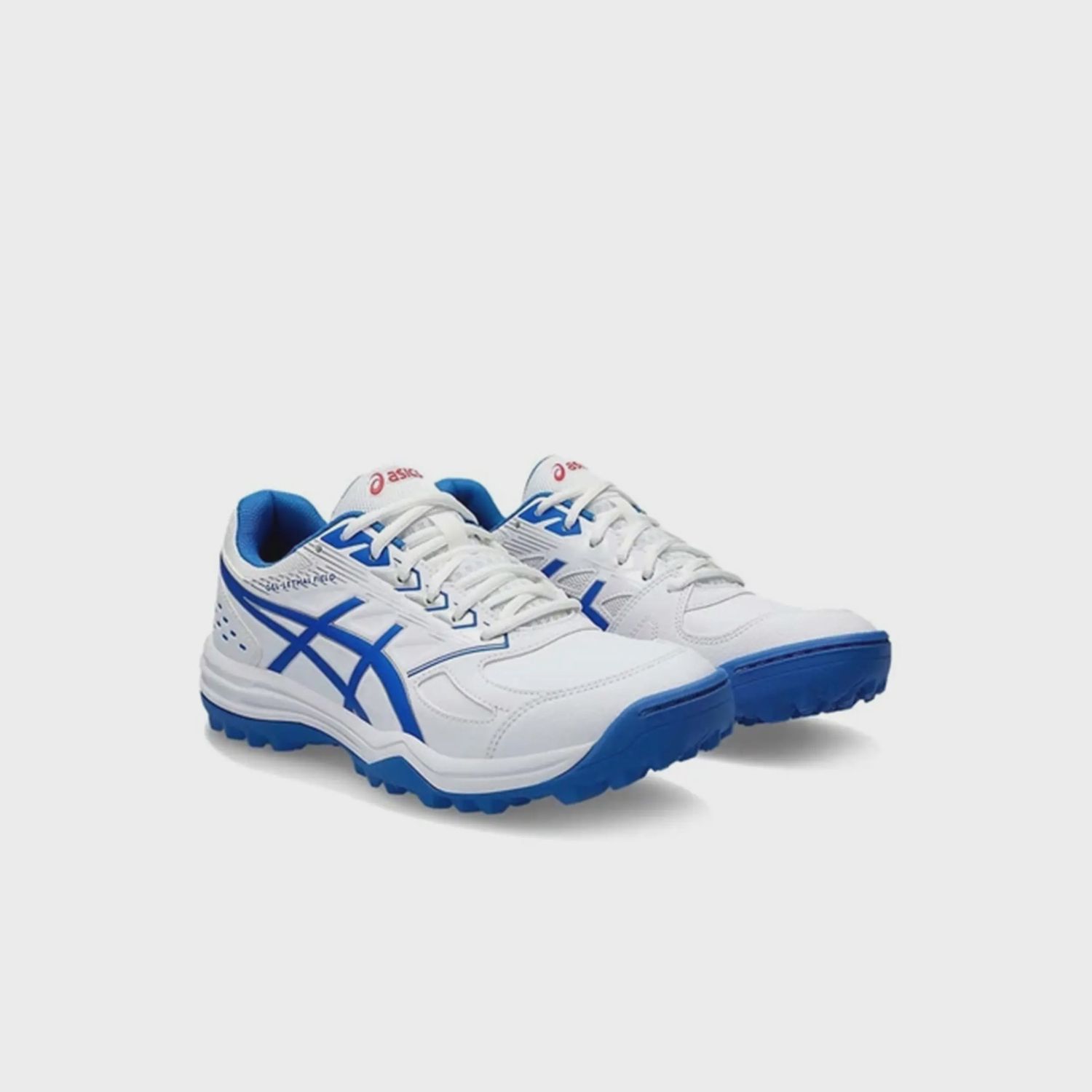 Asics Men's Gel-Lethal Field Cricket Shoes White/ Tuna Blue, Shoe Size: UK10/US11
