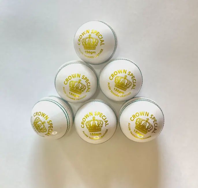 Red Leafs Crown Special Cricket Leather Ball, Color: Pink