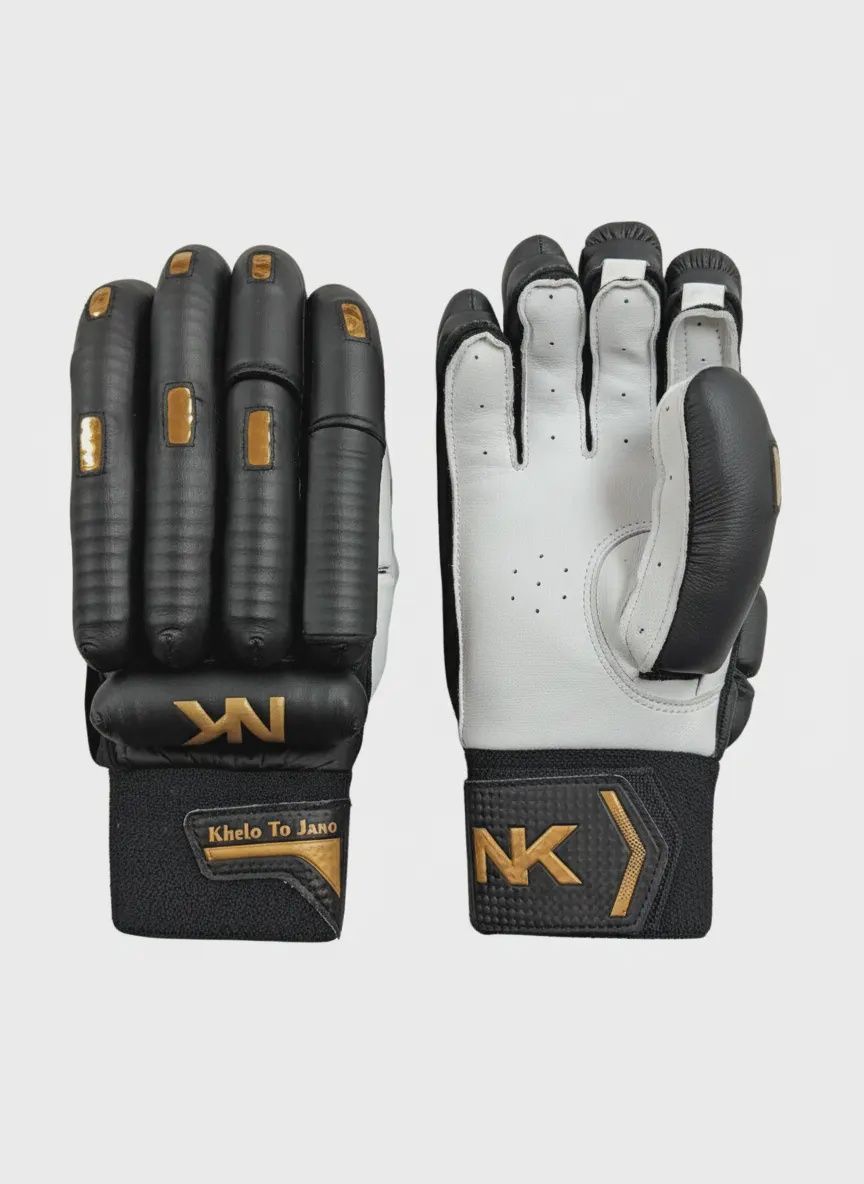 NK Batting Gloves - Black/Gold Sausage, RH/LH: Left Hand