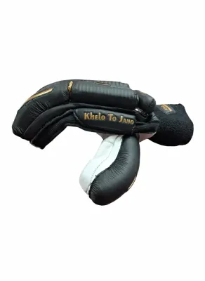 NK Batting Gloves - Black/Gold Sausage