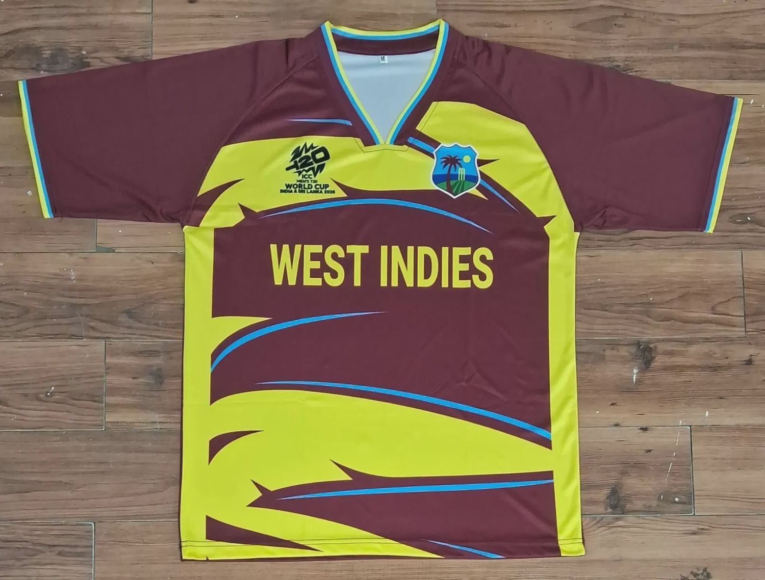 West Indies T20 World Cup -2026 (Replica Jersey), Garment Size: 2XL