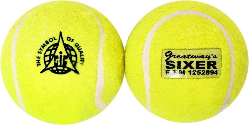 Sixer Heavy Cricket Tennis Ball, Color: Green