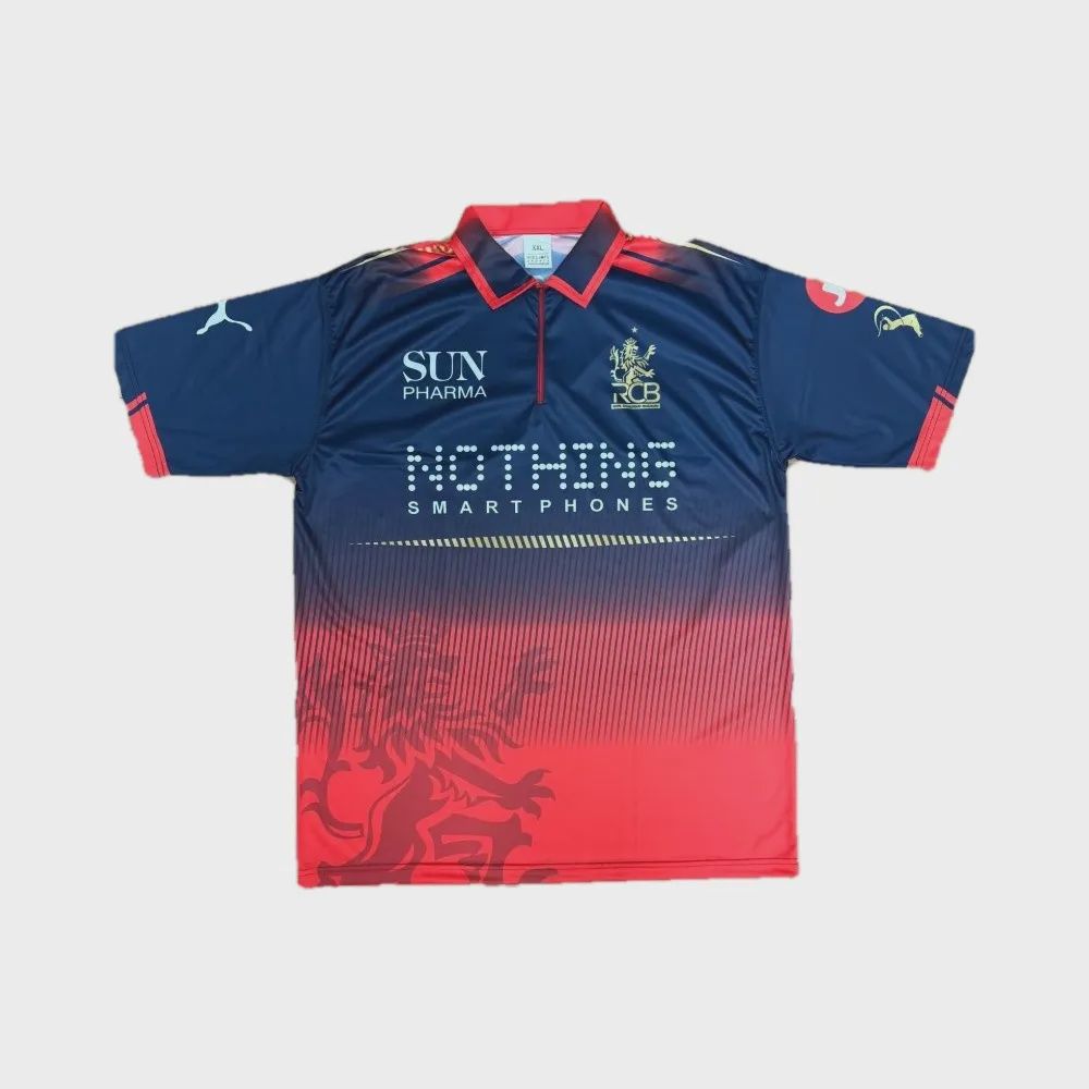 Royal Challengers Bangalore - IPL Replica Jerseys 2026, Garment Size: 2XL, Sleeves: Half Sleeve