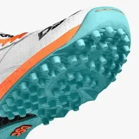 DSC Jaffa 22 Cricket Shoes - White/Orange | Rubber Spikes