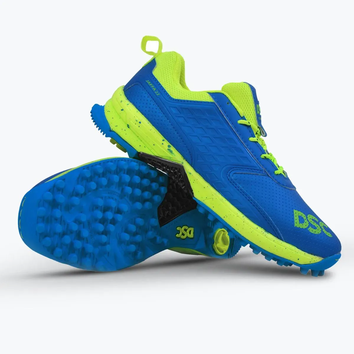DSC Jaffa 22 Cricket Shoes Royal Blue | Rubber Spikes, Shoe Size: UK10/US11