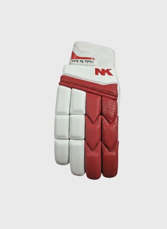 NK Batting Gloves - Red/White - Cut Finger