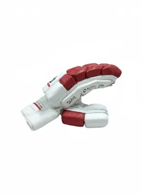NK Batting Gloves - Red/White - Cut Finger