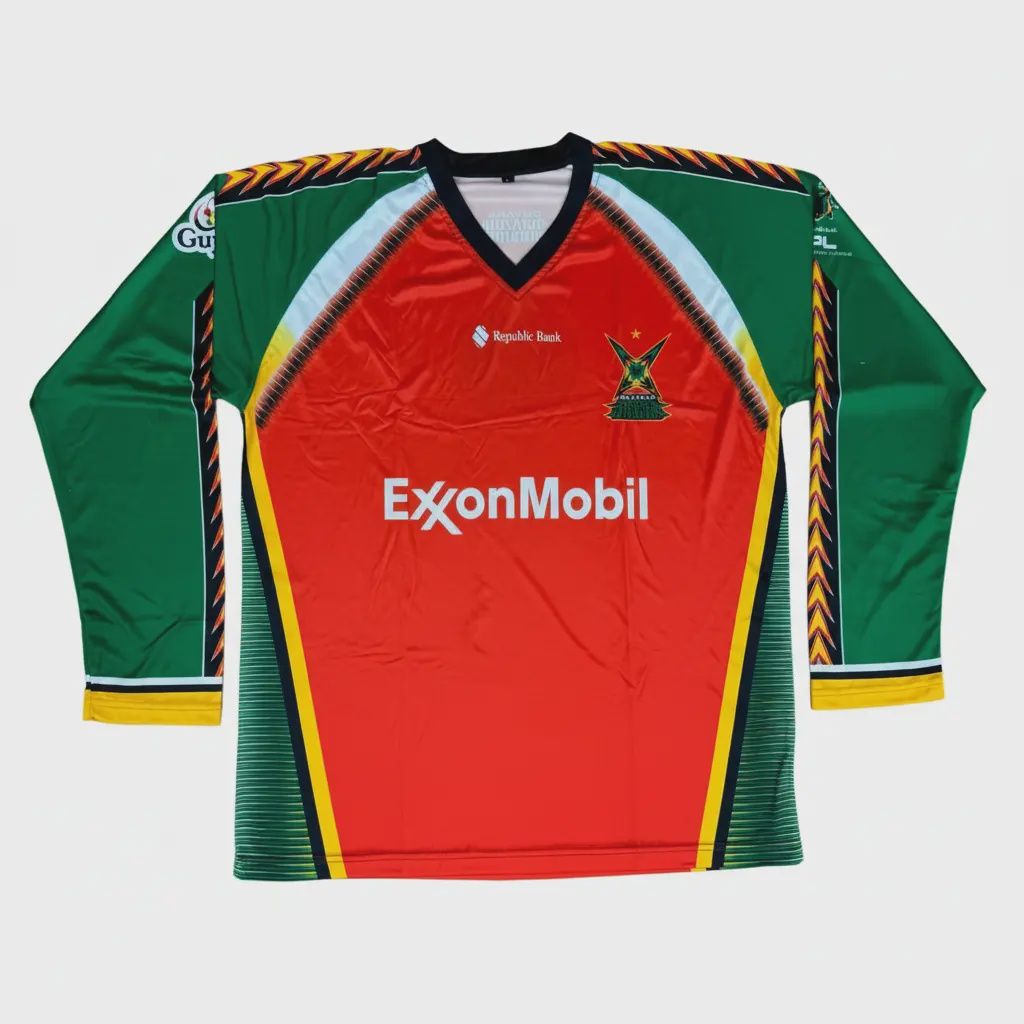 Guyana Amazon Warriors - CPL Replica Jerseys 2025 - Full Sleeve, Garment Size: 2XL