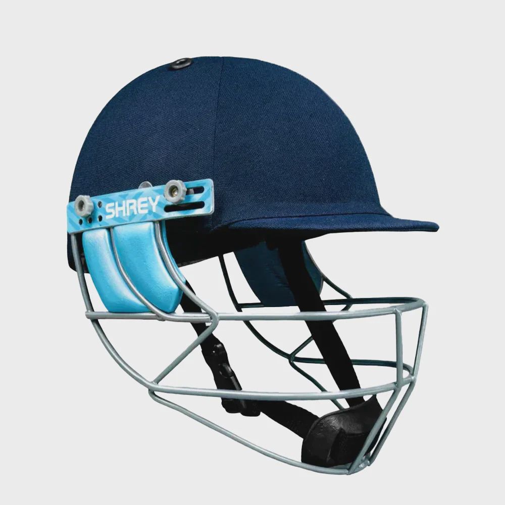 Shrey Match 3.0 Steel Cricket Helmet - Navy Blue, Helmet Size: Small