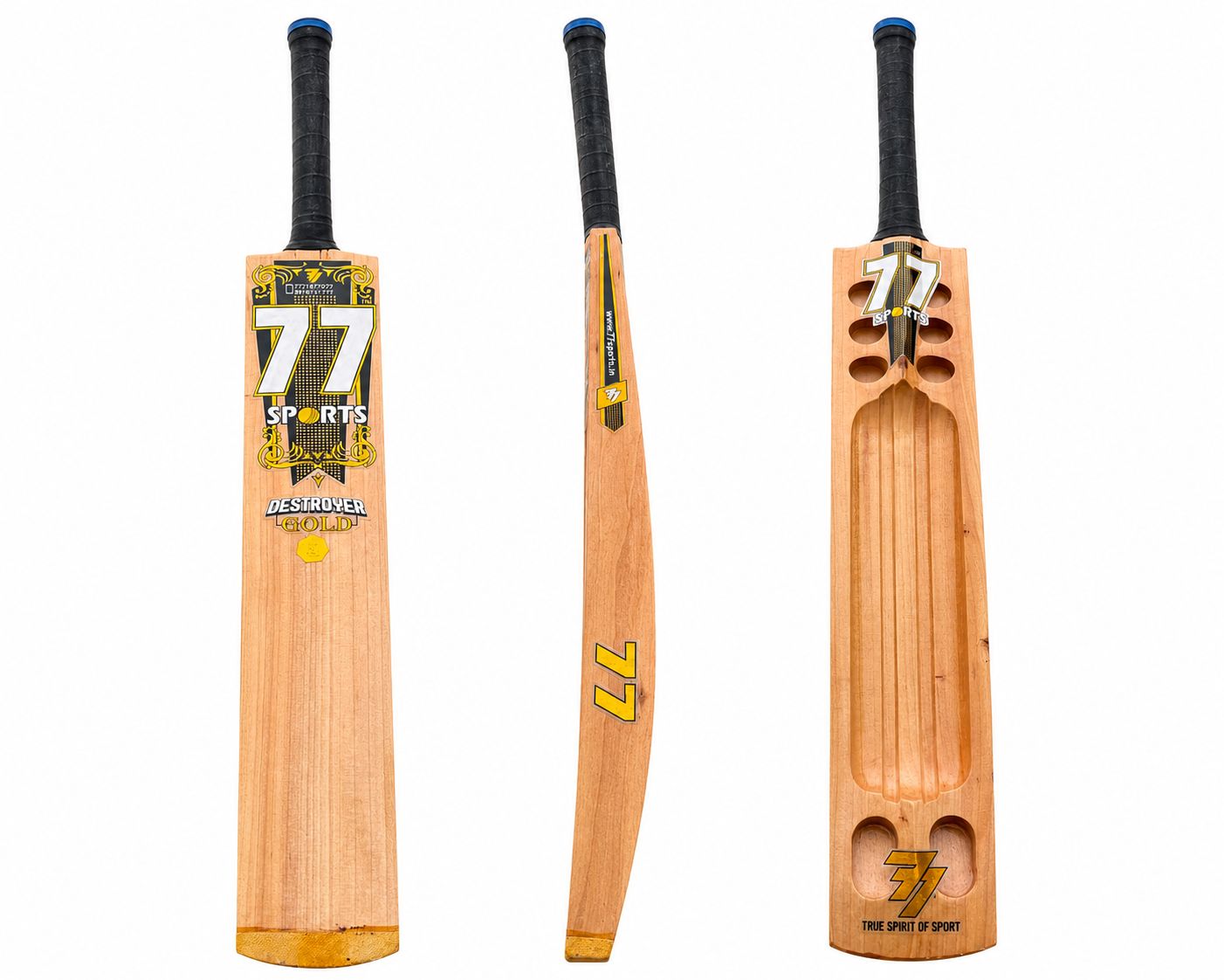 77 Sports - Destroyer Gold Edition Double Blade Scoop Bat