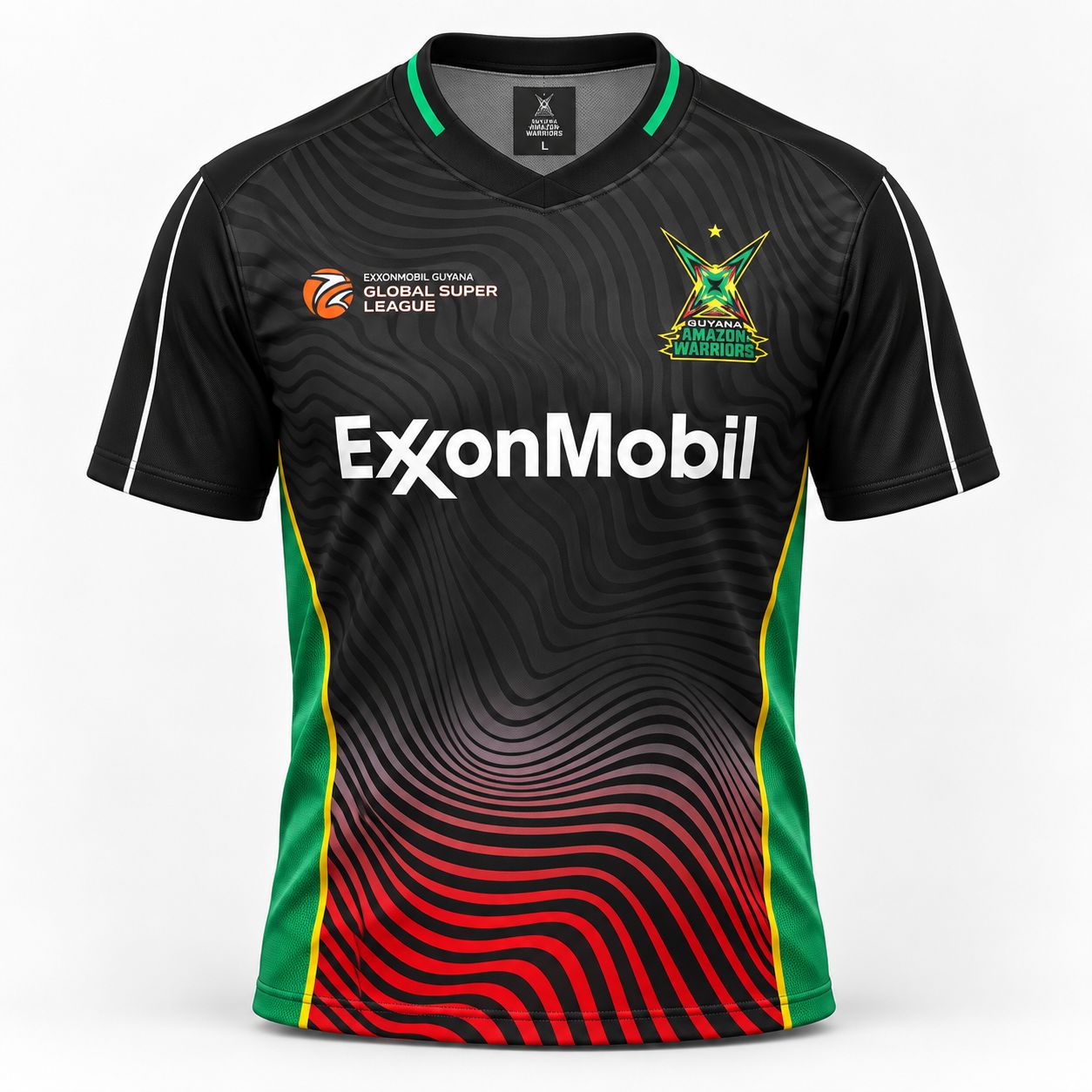Guyana Amazon Warriors 2026 Training Cricket Jersey – Black – Half Sleeve, Garment Size: Small