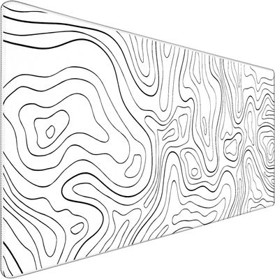Large Mouse Pad, Big Desk Mat Large Office Desk Pad, Durable Extended Mouse Mat 31.5"x15.7" Computer Mousepad with Non-Slip Rubber Base & Stitched Edge for Home Office Work, Black Line