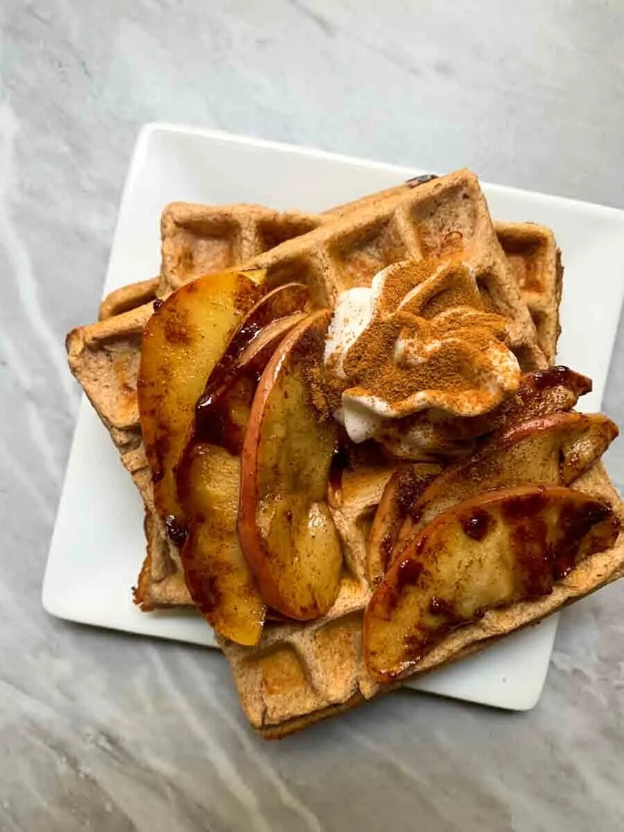 Apple Cinnamon Protein Waffles