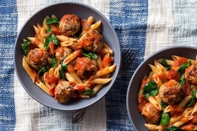 Peppers & Meatball Pasta