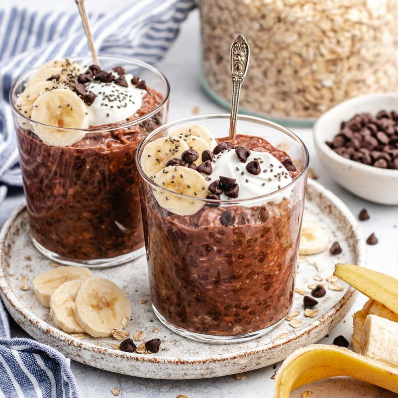 Chocolate Banana Bread Overnight Oats