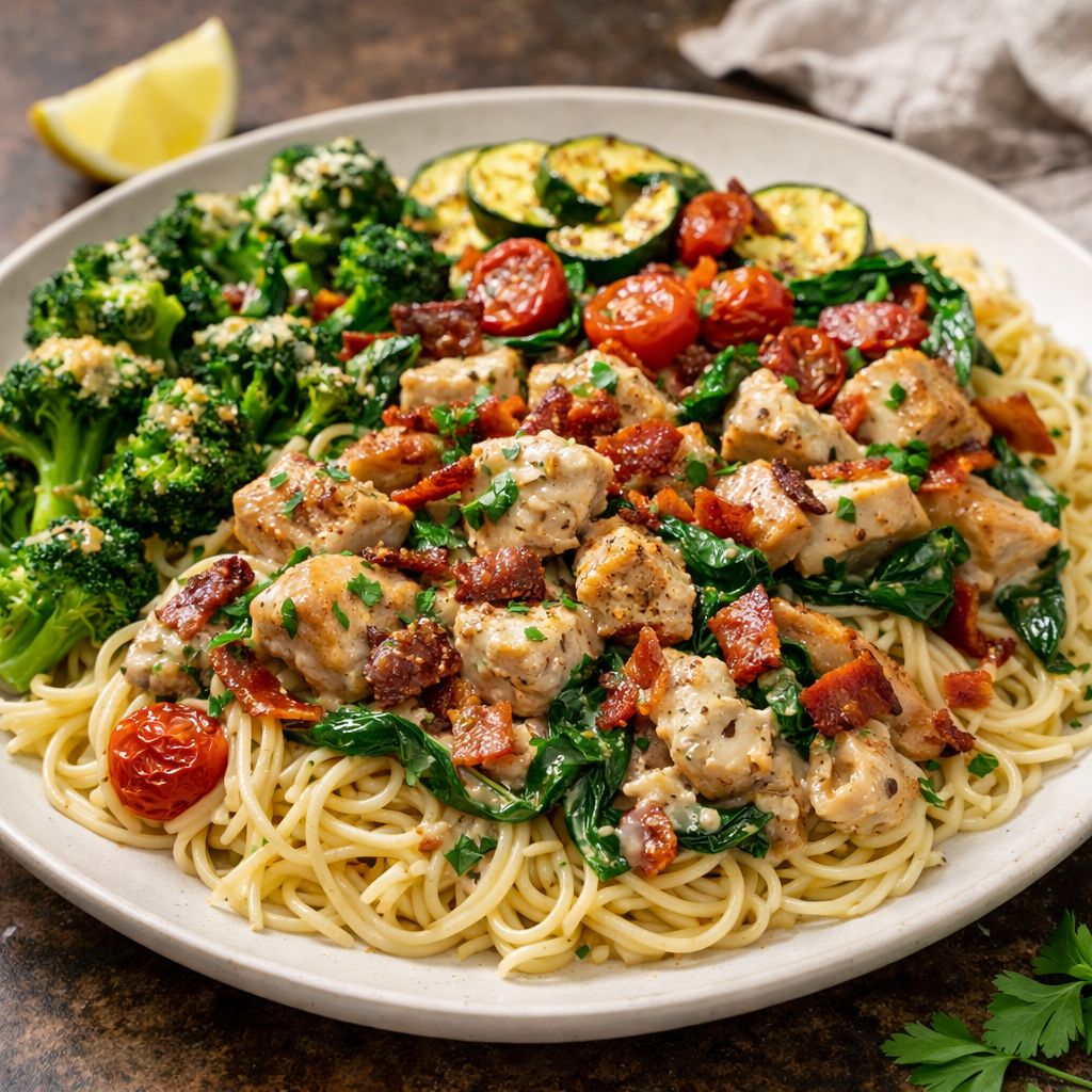 Bacon Ranch Chicken Pasta