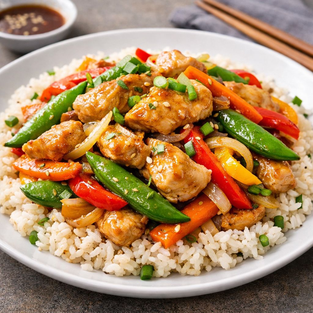 Golden Sesame Chicken Stir Fry