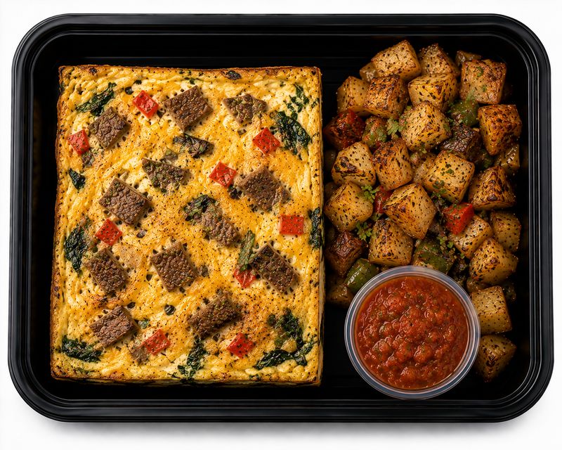 Steak &amp; Cheddar Protein Omelet Plate