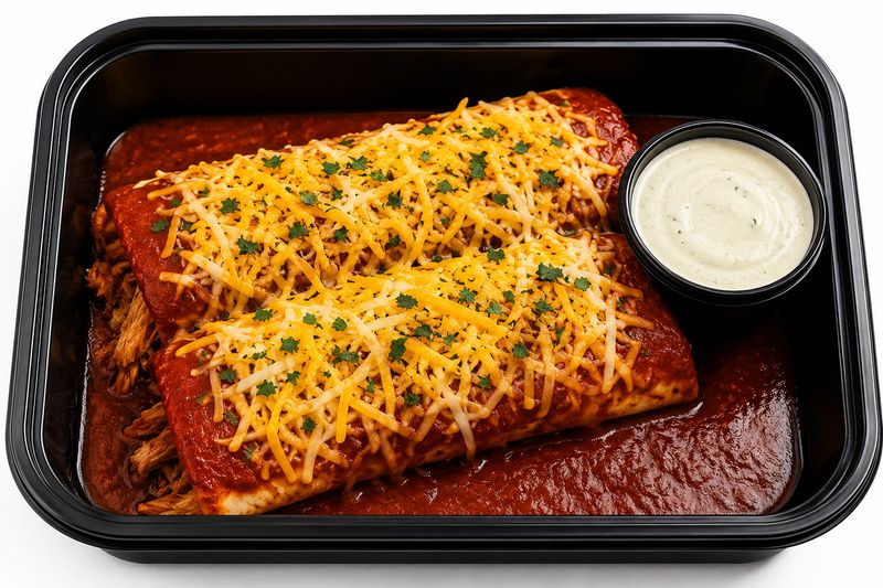Red Chili Chicken Enchiladas By Paz Salsa